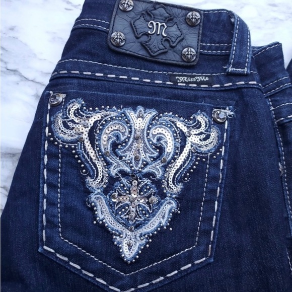 MISS ME women’s skinny Jeans size 27 or size 4, style JE5341S12L - Picture 2 of 8